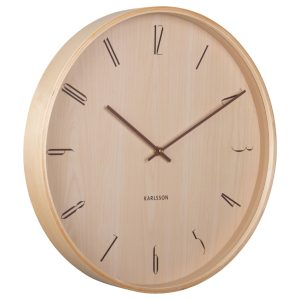 Present time Přírodní nástěnné hodiny Sava 40 cm  - Průměr40 cm- Tloušťka 5 cm