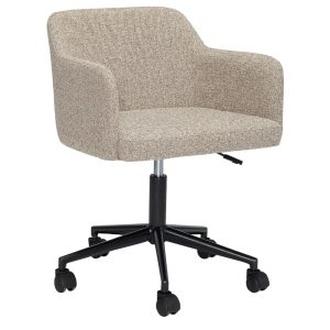 Béžová čalouněná kancelářská židle Hübsch Rest  - Výška73/83 cm- Šířka 55 cm