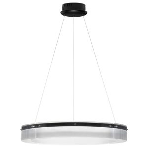 Skleněné závěsné LED světlo Nova Luce Pauline 85 cm  - Výška180 cm- Průměr 85 cm