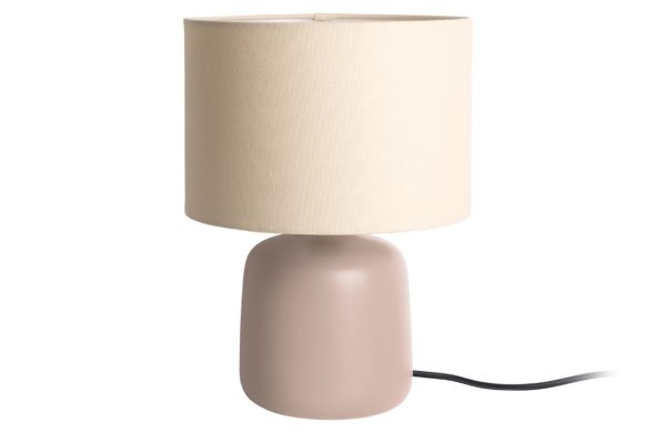 Present time Béžová keramická stolní lampa Altamira  - Výška33 cm- Šířka 23 cm
