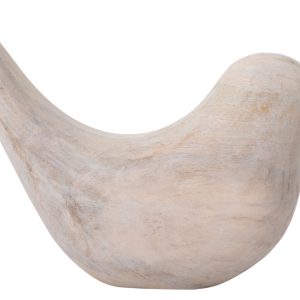 Present time Bílá dřevěná soška Birdes 7 cm  - Výška7 cm- Šířka 12