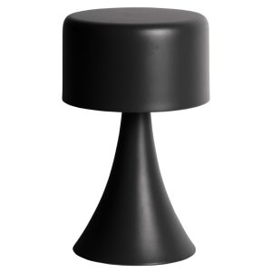 Present time Černá kovová stolní LED lampa Reno  - Výška21 cm- Šířka 12
