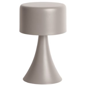 Present time Hnědošedá kovová stolní LED lampa Reno  - Výška21 cm- Šířka 12