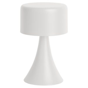 Present time Bílá kovová stolní LED lampa Reno  - Výška21 cm- Šířka 12