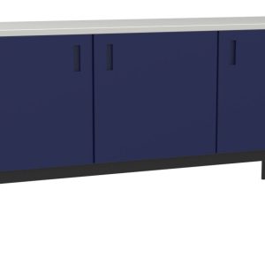 Modro-šedá dřevěná komoda Hübsch Study 135 x 42 cm  - Výška68 cm- Šířka 135 cm
