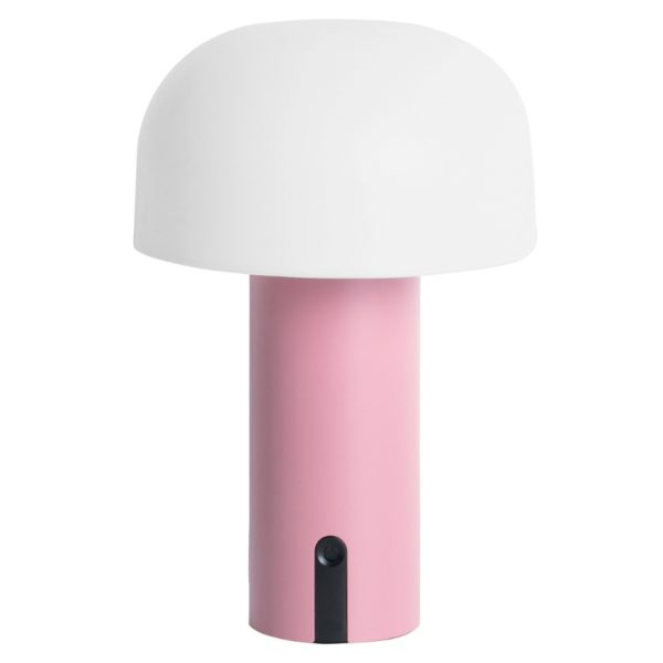 Present time Růžová plastová stolní LED lampa Cecile  - Výška22