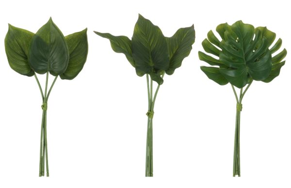 J-line Set tří umělých květin Philia 30 cm  - Výška30 cm- Hloubka 1 cm