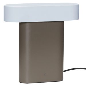 Šedá kovová stolní LED lampa Hübsch Sleek  - Výška25 cm- Šířka 25 cm
