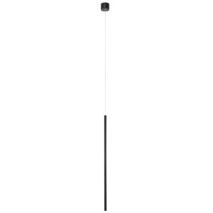 Černé kovové závěsné LED světlo Nova Luce Elettra  - Výška200 cm- Průměr světla 1