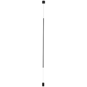 Černé kovové závěsné LED světlo Nova Luce Elettra 7 cm  - Výška300 cm- Rozměr základny 5 x 7 cm