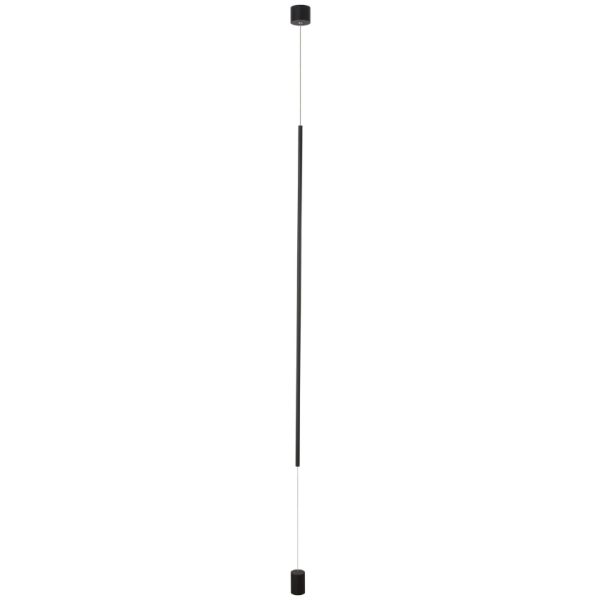 Černé kovové závěsné LED světlo Nova Luce Elettra 7 cm  - Výška300 cm- Rozměr základny 5 x 7 cm