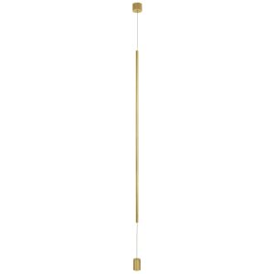 Zlaté kovové závěsné LED světlo Nova Luce Elettra 7 cm  - Výška300 cm- Rozměr základny 5 x 7 cm