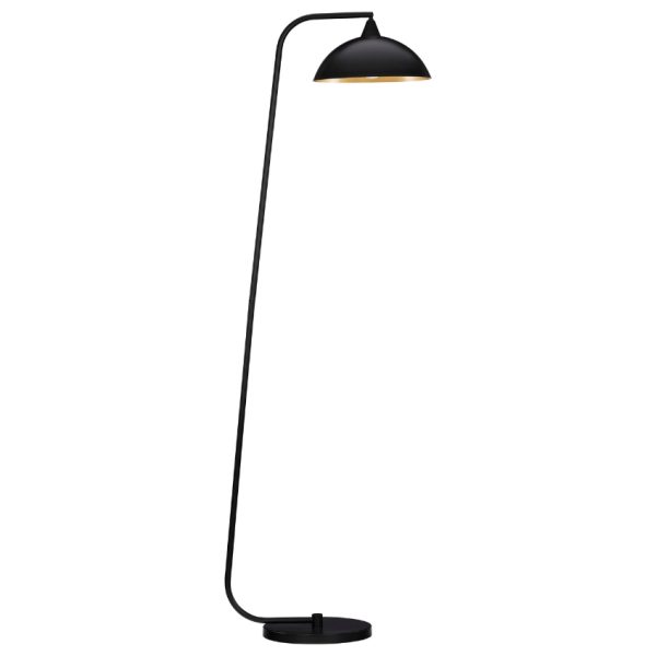Černá kovová stojací lampa Nova Luce Mirba 160 cm  - Výška160 cm- Hloubka 27 cm