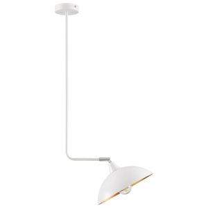 Bílé kovové závěsné světlo Nova Luce Mirba 40 cm  - Výška120 cm- Šířka 40 cm