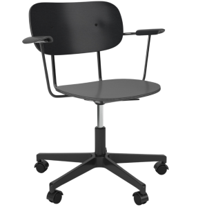 Audo CPH Černá dubová kancelářská židle AUDO CO s područkami  - Výška78