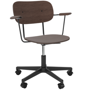 Audo CPH Hnědá dubová kancelářská židle AUDO CO s područkami  - Výška78