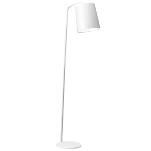 Bílá kovová stojací lampa Nova Luce Stabile 188 cm  - Výška188 cm- Rozměr stínidla 33 x 30 cm