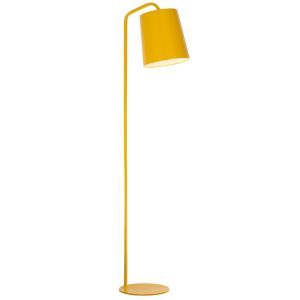 Žlutá kovová stojací lampa Nova Luce Stabile 188 cm  - Výška188 cm- Rozměr stínidla 33 x 30 cm
