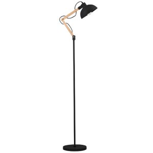 Černá kovová stojací lampa Nova Luce Mutanti 170 cm  - Výška170 cm- Průměr stínidla 20 cm