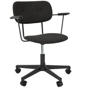 Audo CPH Tmavě šedá čalouněná kancelářská židle AUDO CO s područkami  - Výška78