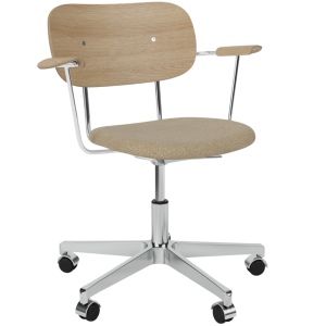 Audo CPH Béžová bouclé kancelářská židle AUDO CO s područkami  - Výška78