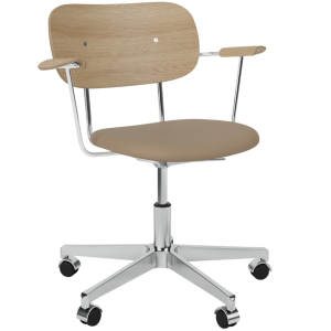 Audo CPH Béžová čalouněná kancelářská židle AUDO CO s područkami  - Výška78