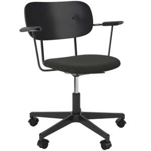 Audo CPH Černo-šedá čalouněná kancelářská židle AUDO CO s područkami  - Výška78