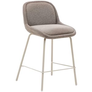 Světle hnědá čalouněná barová židle Kave Home Aimin 65 cm  - Výška89