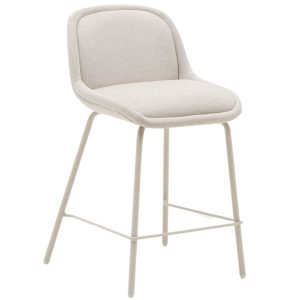 Béžová čalouněna barová židle Kave Home Aimin 65 cm  - Výška89