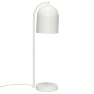 Bílá kovová stolní lampa Hübsch Shy  - Výška50 cm- Průměr stínidla 12 cm