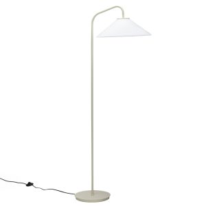 Béžová skleněná stojací lampa Hübsch Solid 158 cm  - Výška158 cm- Šířka 67 cm