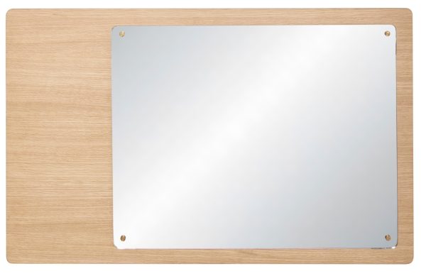 Dubové závěsné zrcadlo Hübsch Split 80 x 50 cm  - Výška50 cm- Šířka 80 cm