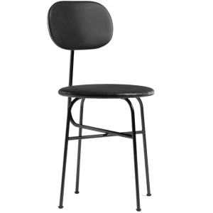 Audo CPH Černá koženková jídelní židle AUDO AFTEROOM III.  - Výška80 cm- Šířka 45