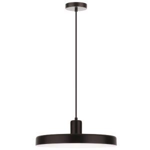 Černé kovové závěsné světlo Nova Luce Chioto 36 cm  - Výška120 cm- Průměr 36 cm