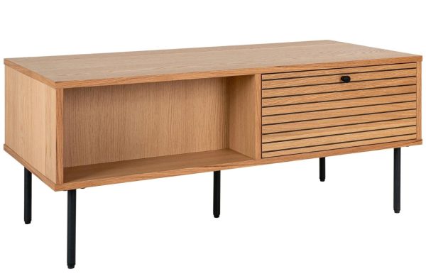 Nordic Living Dubový konferenční stolek Serenity 100 x 50 cm  - Šířka100 cm- Hloubka 50 cm