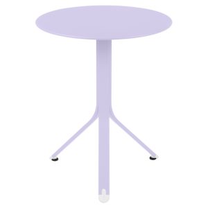 Fialový kovový stůl Fermob Rest'O 60 cm  - Výška74 cm- Průměr 60 cm