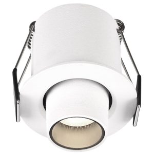 Bílé kovové bodové LED světlo Nova Luce Desert  - Výška6