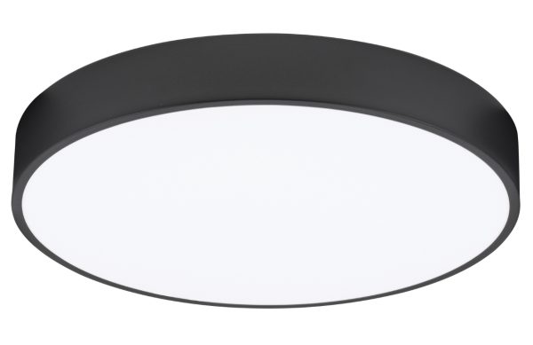 Černé kovové stropní LED světlo Nova Luce Luster 50 cm  - Výška7 cm- Průměr 50 cm