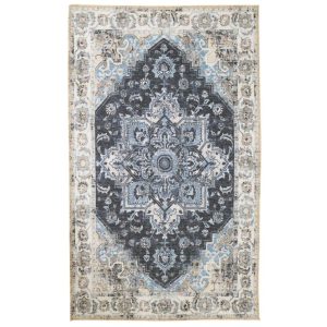 Nordic Living Modrý koberec Legaro 200 x 300 cm  - Výška1 cm- Šířka 200 cm