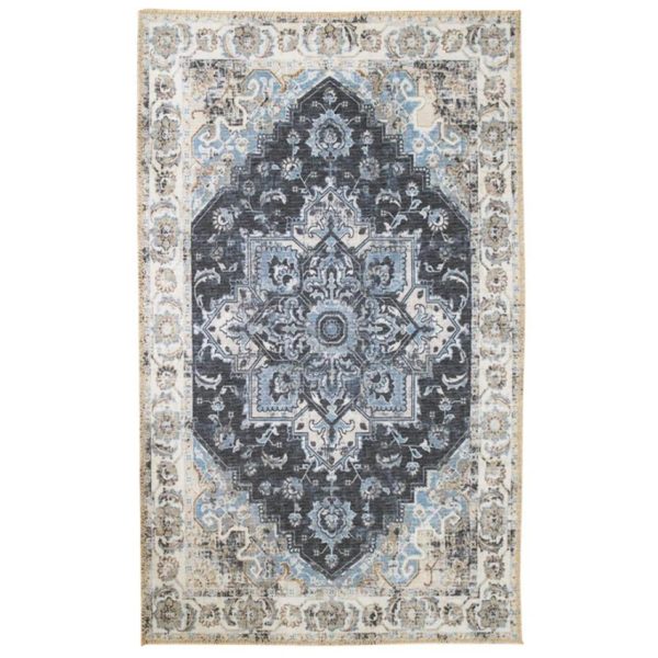 Nordic Living Modrý koberec Legaro 200 x 300 cm  - Výška1 cm- Šířka 200 cm
