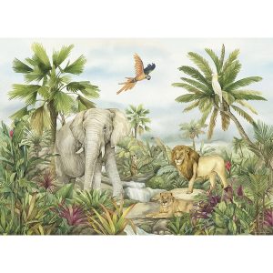 Dětská fototapeta Colourful Jungle 252 x 182 cm