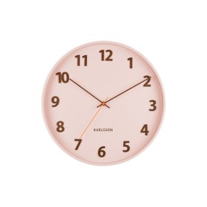 Karlsson 5920LP designové nástěnné hodiny 40 cm  - Barvarůžová-