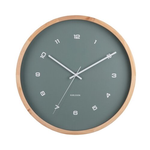 Karlsson 5938GR designové nástěnné hodiny 41 cm  - Barvazelená-