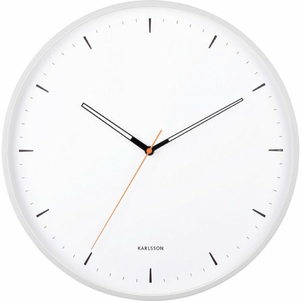 Karlsson 5940WH designové nástěnné hodiny 40 cm  - Barvabílá-