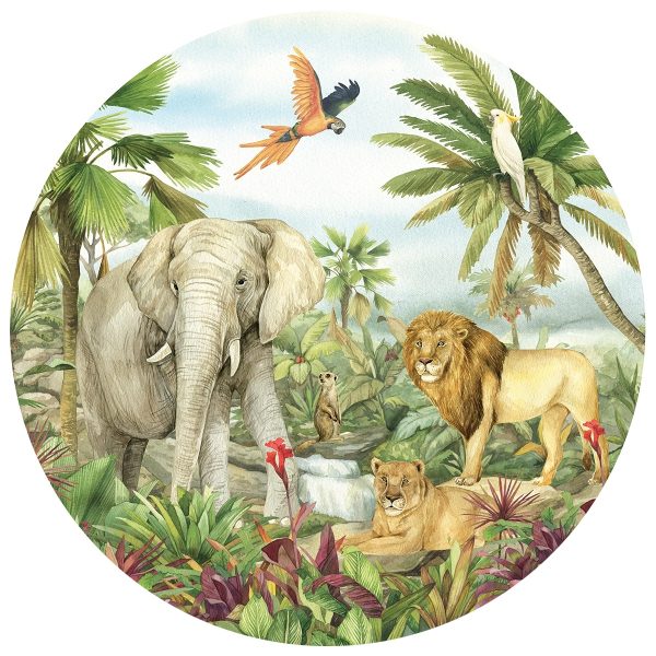 Kruhová fototapeta Jungle 125 x 125 cm