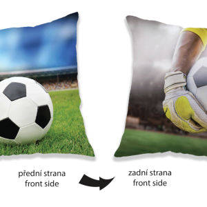 Jerry Fabrics Dekorační polštářek 40x40 cm - Fotbal  - BarvaBílé- Barva Zelené