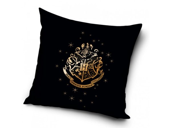 Carbotex Povlak na polštářek 40x40 cm - Harry Potter Erb Bradavic Gold  - BarvaBéžové- Materiál Polyester