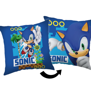 Jerry Fabrics Dekorační polštářek 40x40 cm - Sonic  - BarvaBílé- Barva Modré