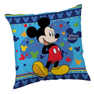 Jerry Fabrics Dekorační polštářek 40x40 cm - Mickey "Blue"  - BarvaModré- Materiál Polyester