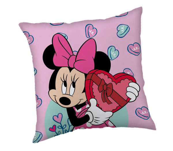 Jerry Fabrics Dekorační polštářek 40x40 cm - Minnie "Purple"  - MateriálPolyester- Barva Růžové